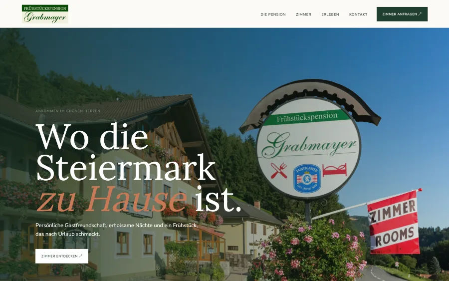 Startseite von Frühstückspension Grabmayer